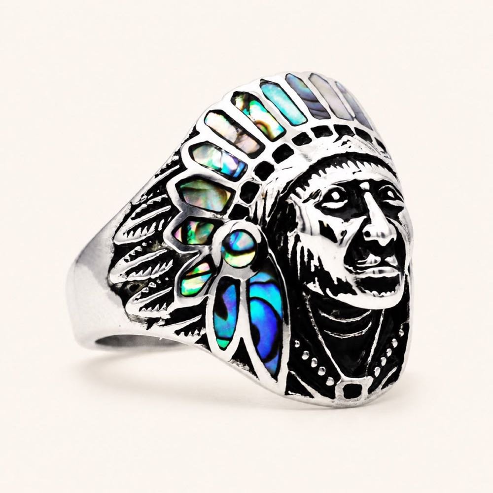 Abalone Statement Ring