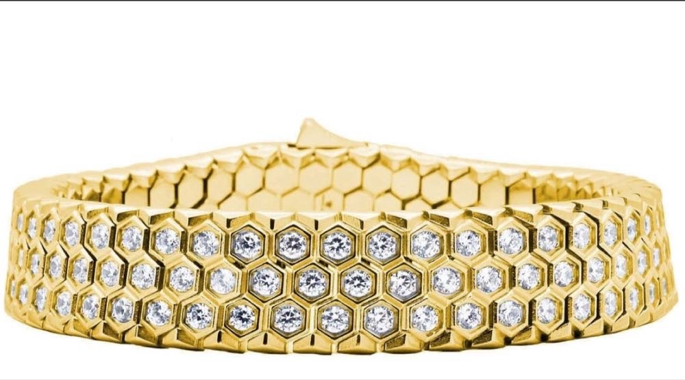 Gold Honeycomb Bracelet