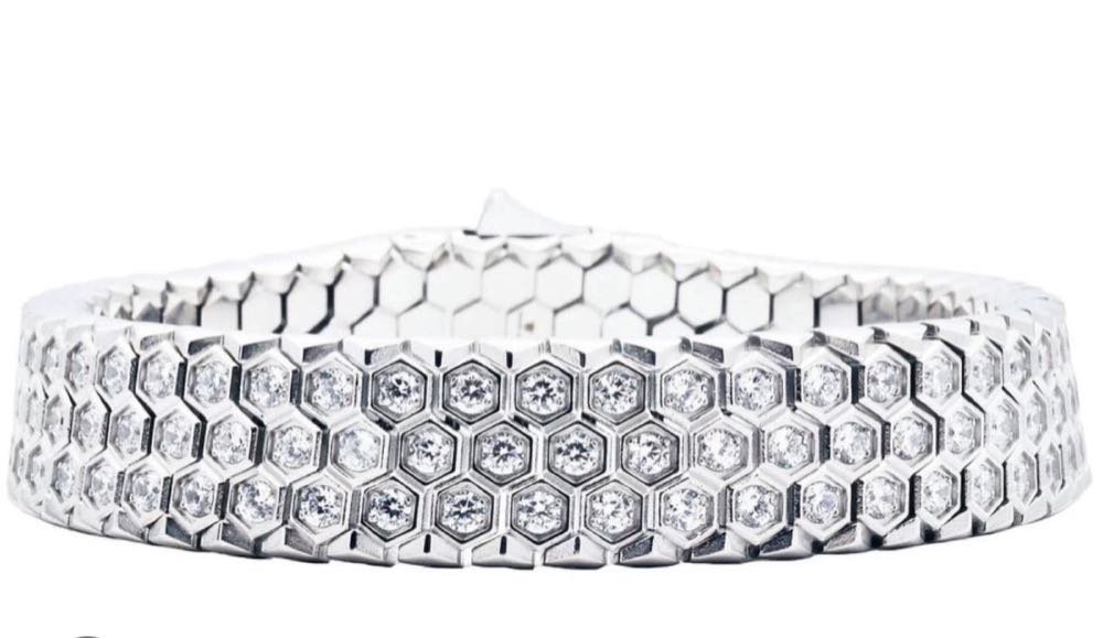 Silver Honeycomb Bracelet