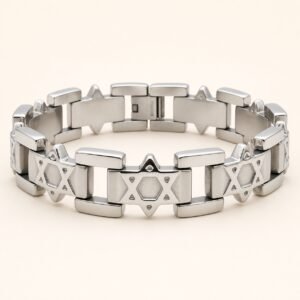 Star of David Stainless Steel Bracelet — product view