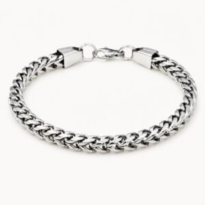 Polished Rounded Franco-Link Bracelet — product view