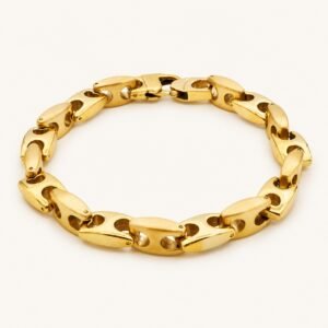 10mm Gold-Tone Anchor-Link Bracelet — product view