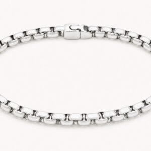 Polished Round Box-Link Bracelet — product view
