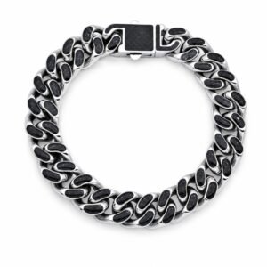 12mm Carbon-Fiber Cuban-Link Bracelet — product view