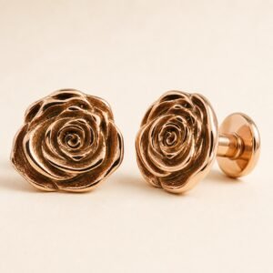 Rose Gold-Tone Stainless Steel Cufflinks — product view