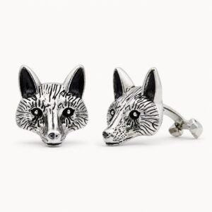 Stainless Steel Wolf Cufflinks — product view