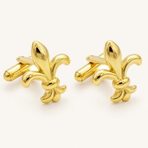 Gold-Tone Fleur-de-Lis Cufflinks — product view