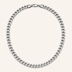 8mm Polished Stainless Steel Curb Chain — product view