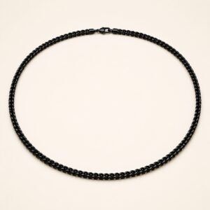 4mm Black Stainless Steel Franco Chain — product view