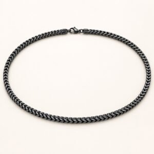 4mm Darkened Stainless Steel Franco Chain — product view