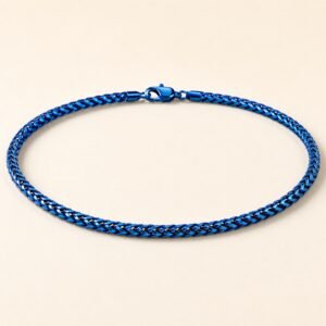 4mm Blue Stainless Steel Franco Chain — product view