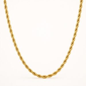 5mm Gold-Tone Stainless Steel Rope Chain — product view