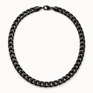 10mm Black Stainless Steel Curb Chain — product view