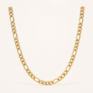 Gold-Tone Stainless Steel Figaro Chain — product view