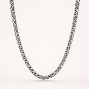 8mm Stainless Steel Wheat-Link Chain — product view