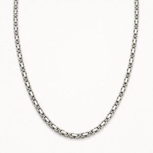 4mm Polished Stainless Steel Byzantine Chain — product view