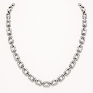 Polished Stainless Steel Square-Link Chain — product view