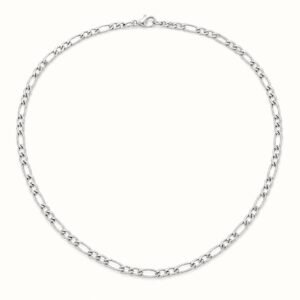 4mm Polished Stainless Steel Figaro Chain — product view