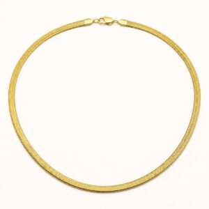 Gold-Tone Flat Snake-Link Chain — product view