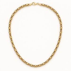 4mm Gold-Tone Byzantine-Link Chain — product view