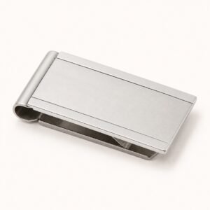 Minimal Polished Stainless Steel Money Clip — product view