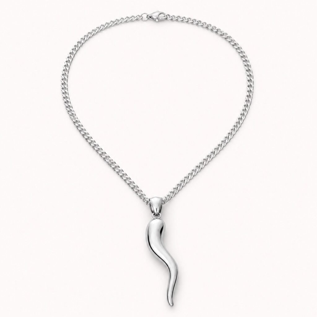 Stainless Steel Italian Horn Pendant