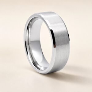Polished Stainless Steel Band Ring — product view