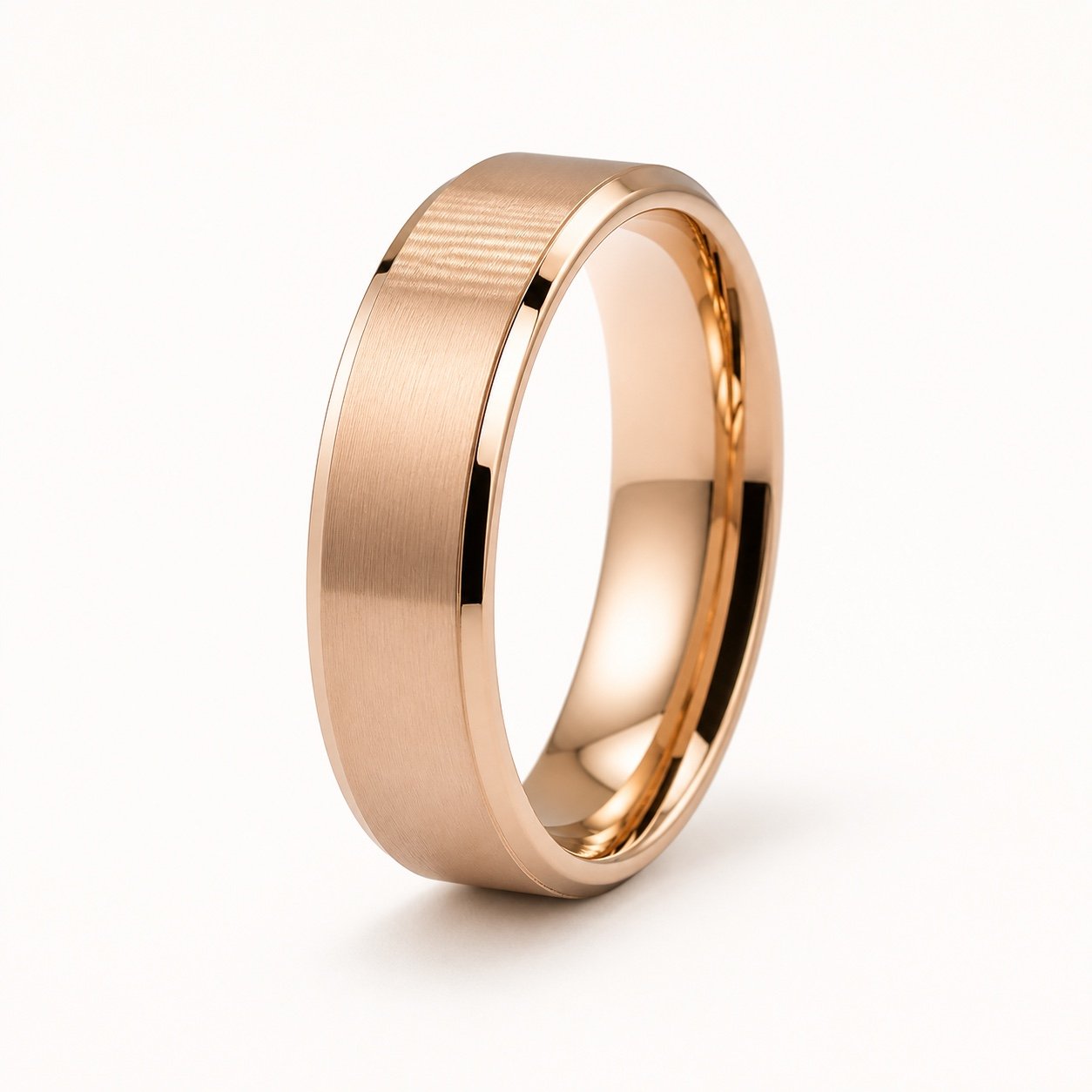 6mm Rose Gold-Tone Stainless Steel Band — product view 6mm Rose Gold-Tone Stainless Steel Band — product view