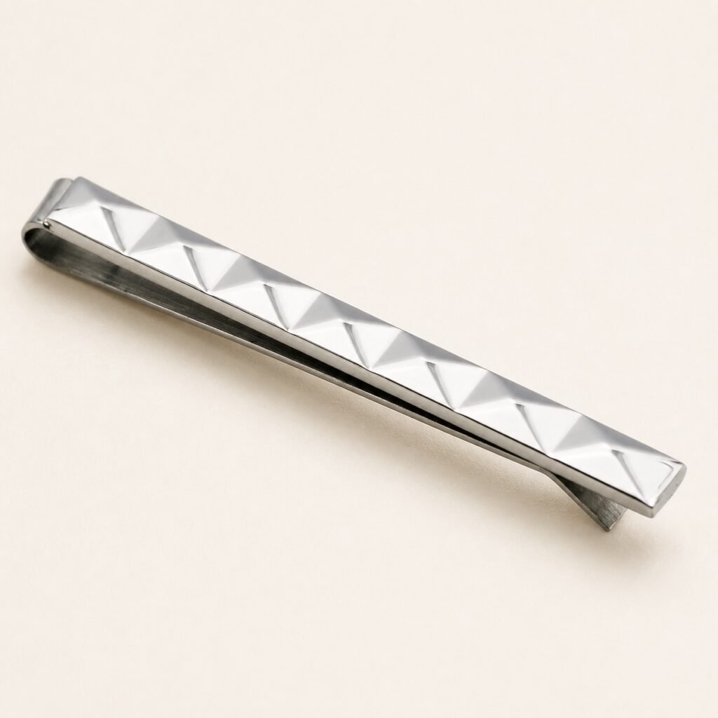 Pyramid Stainless Steel Tie Clip