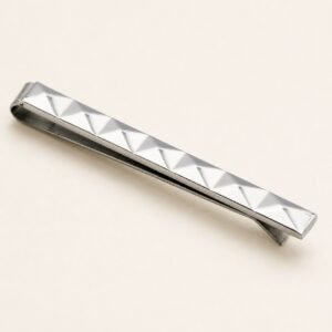 Pyramid Stainless Steel Tie Clip — product view