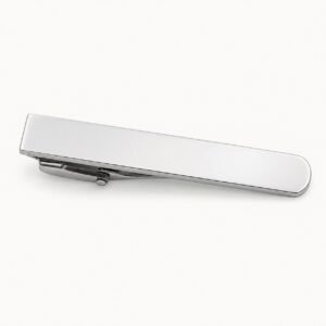Slim Polished Stainless Steel Tie Clip — product view