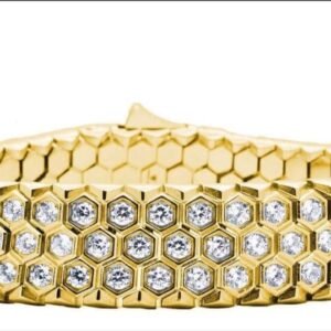 Gold Honeycomb Bracelet