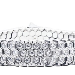 Silver Honeycomb Bracelet