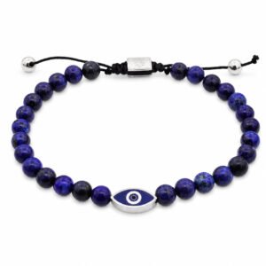 Lapis Lazuli Evil Eye Drawstring Bracelet — packshot