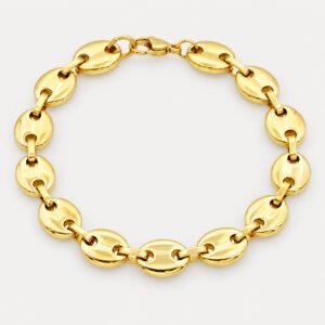 Gold-Tone Puff-Mariner Link Bracelet — product view