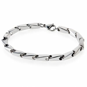 Polished Stainless Steel Bullet-Link Bracelet — product view