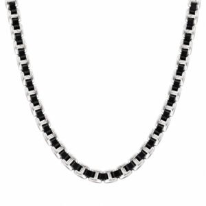 Two-Tone Black U-Link Chain Necklace — packshot