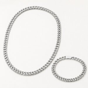 Polished Double-Link Chain & Bracelet Set — packshot
