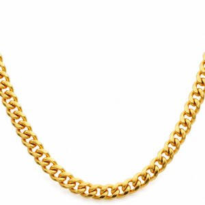 8mm Gold Cuban Chain with Box Clasp — packshot