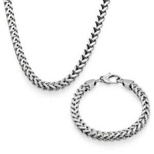 Polished Franco Chain & Bracelet Set — product view