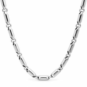 5mm Polished Bullet-Link Necklace — product view