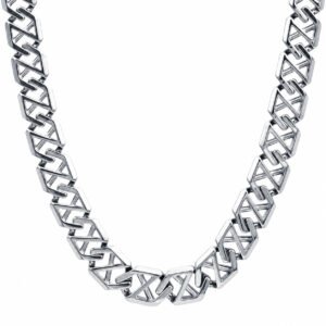 Polished X-Link Necklace — product view