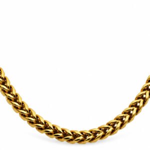 Gold-Tone Rounded Franco-Link Necklace — product view