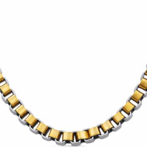 Gold & Silver-Tone Box-Link Necklace — product view