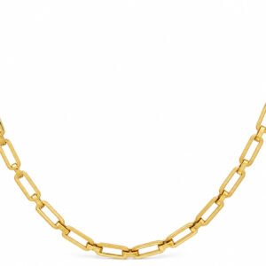 4mm Gold-Tone Adjustable Paperclip Necklace — product view