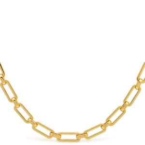 6mm Gold-Tone Adjustable Paperclip Necklace — product view