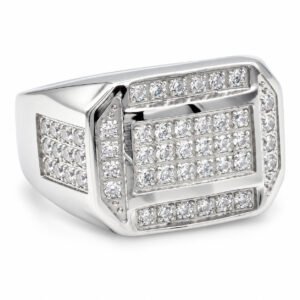 Geometric Pavé CZ Signet Ring — packshot