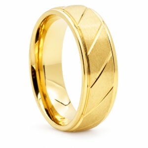 Gold Diagonal-Groove Band — packshot
