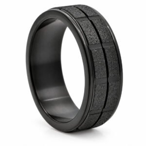 Sandblasted Black Grid Band — packshot