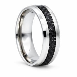 Carbon-Fiber Inlay Stainless Steel Band — product view